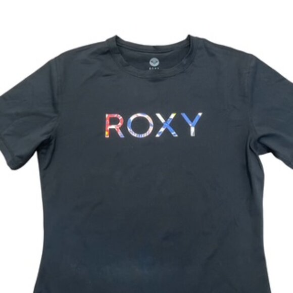 Roxy Rash Guard Women’s Medium Black‎ Short Sleeve - Picture 1 of 8